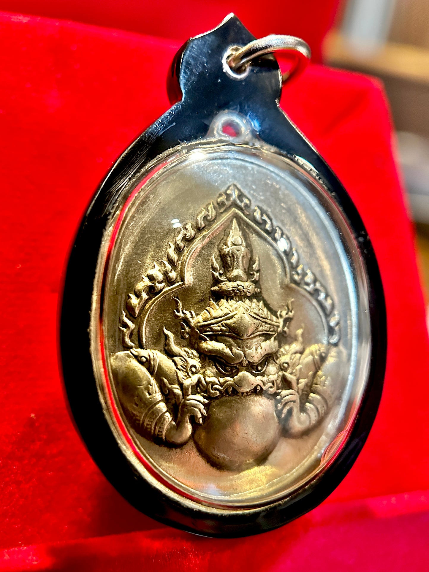 Eclipse Rahu Amulet (Brushed Silver)