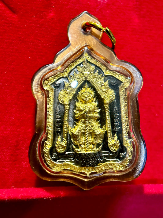 Divine Guardian & Monk Amulet (Obsidian & Gold Edition)