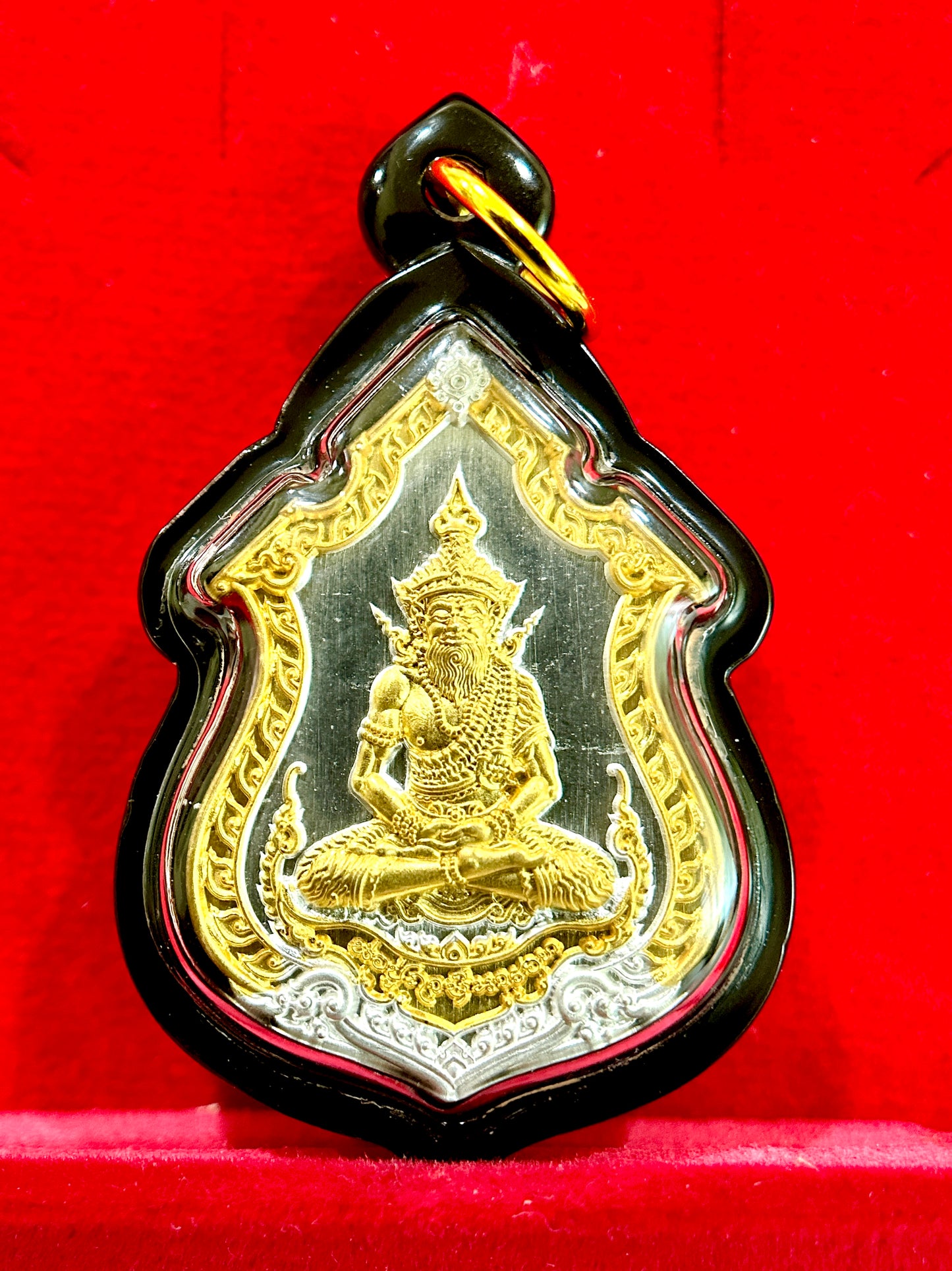 Lersi Ta Fai & Hanuman Riding Singha (Silver & Gold)
