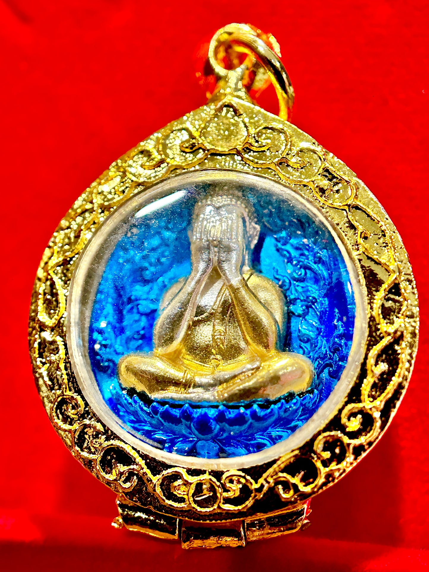 Phra Pidta Cosmic Shield (Blue Enamel)