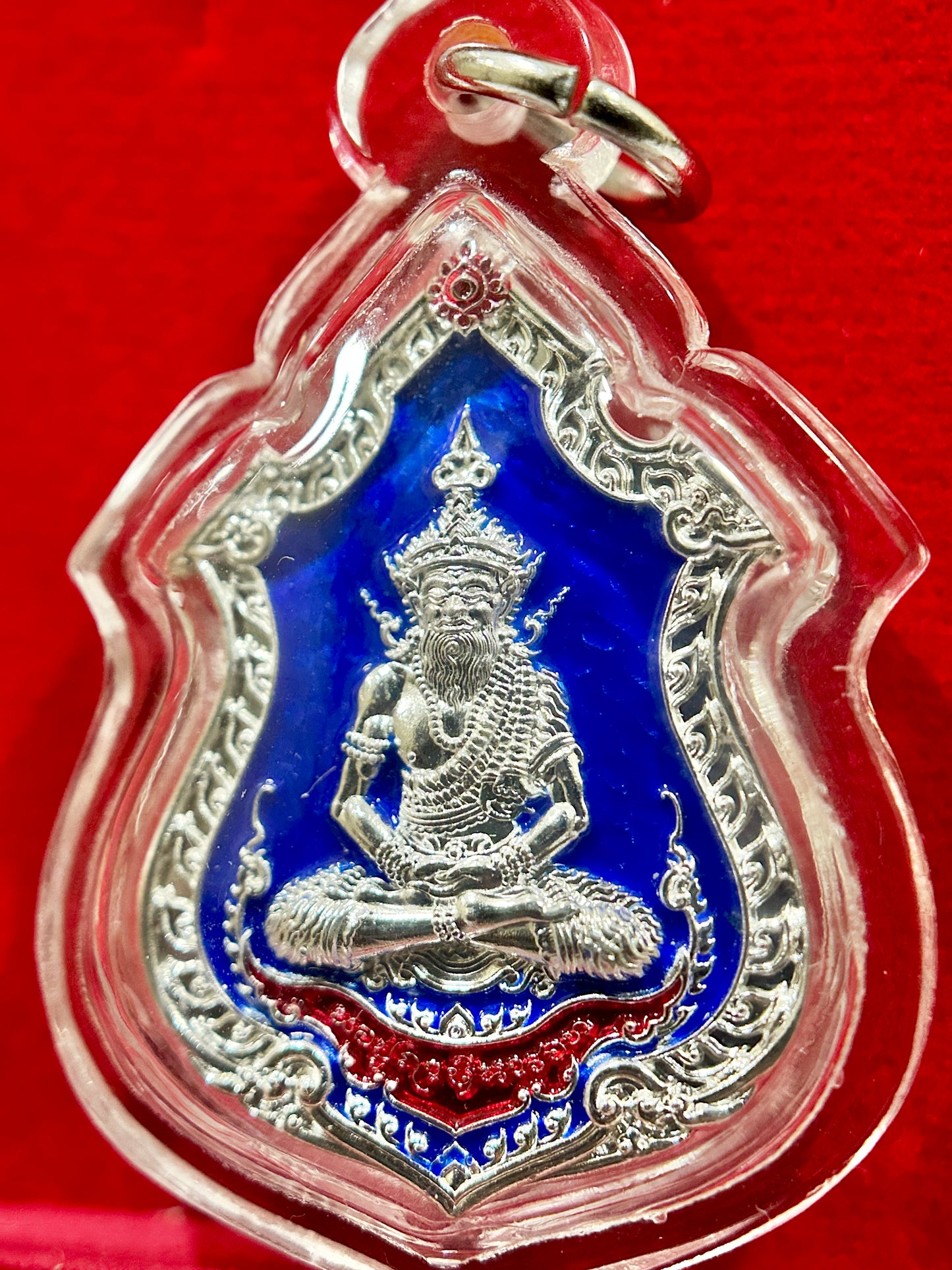 Lersi Ta Fai & Hanuman Riding Singha (Blue & Silver)