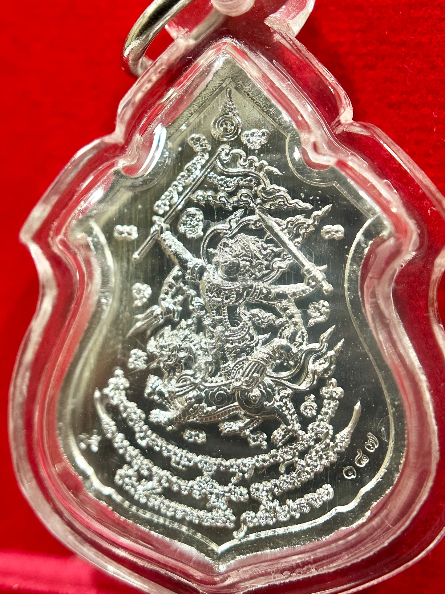Lersi Ta Fai & Hanuman Riding Singha (Blue & Silver)