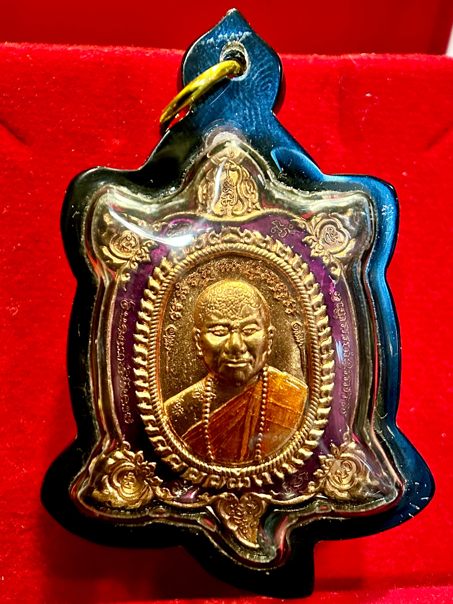 Luang Pu Udomsap Turtle (Purple/Copper)