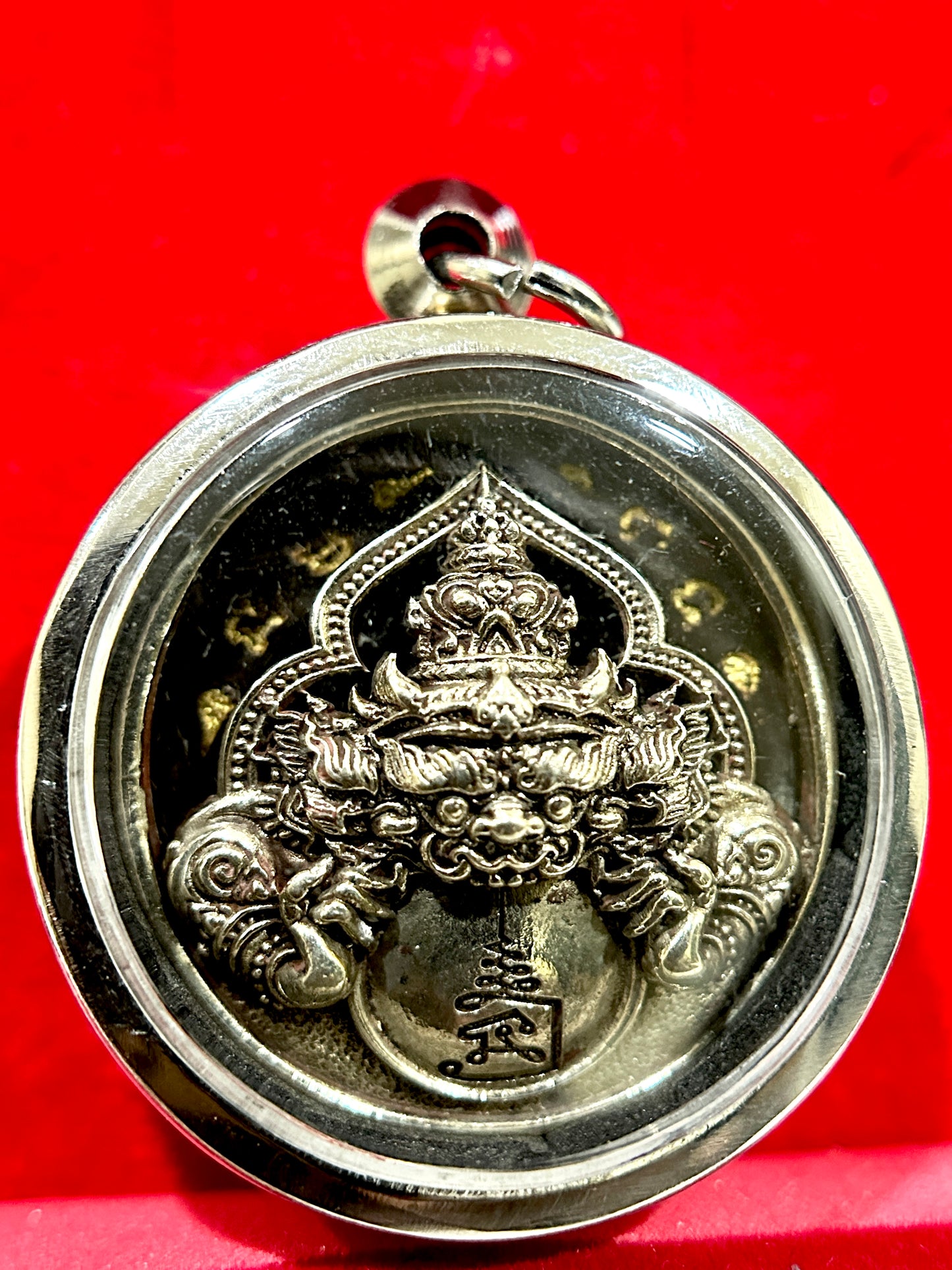 Rahu Devouring the Moon Zodiac Yantra Amulet