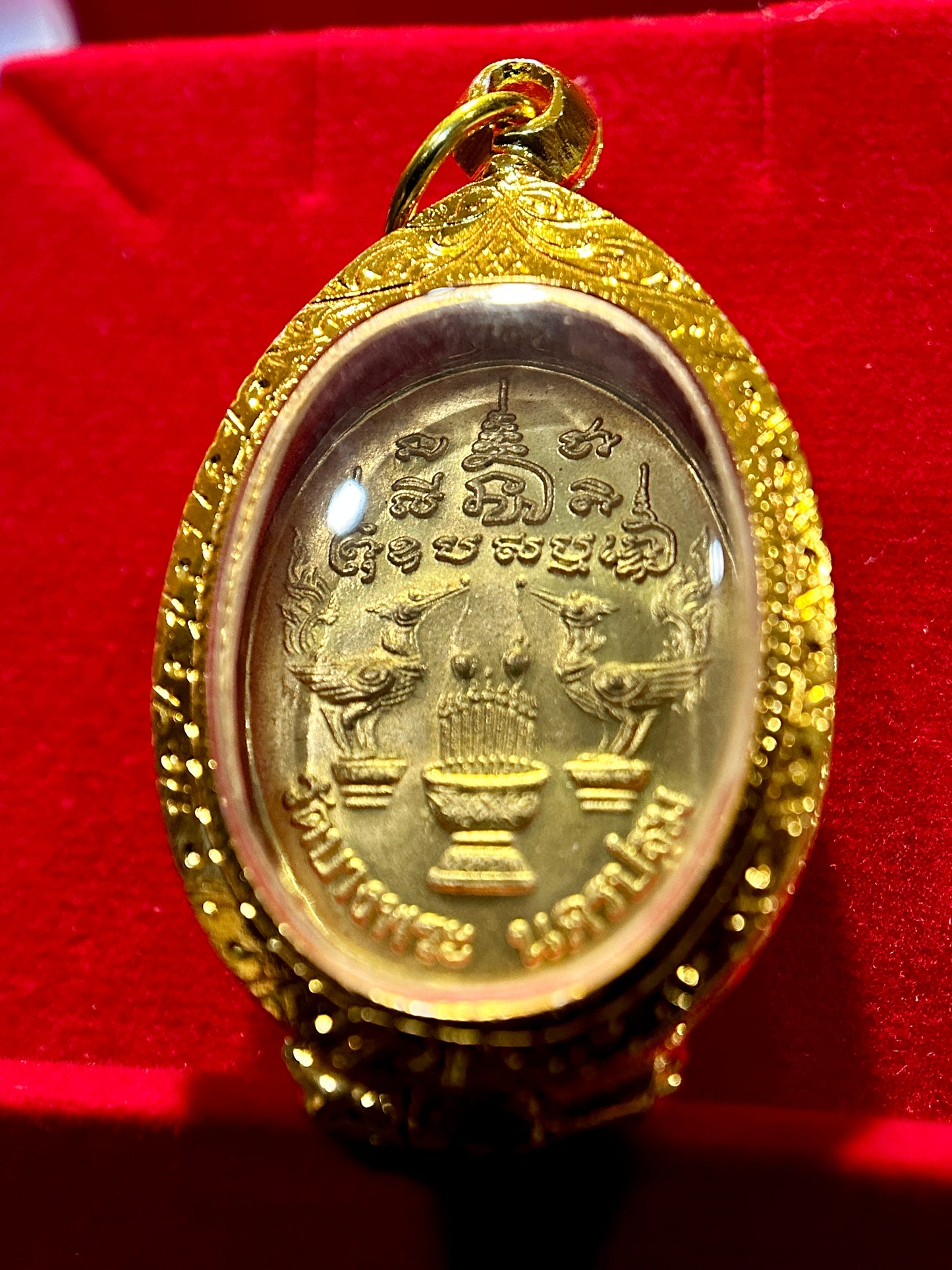 Luang Pho Pern Tiger Riding Amulet