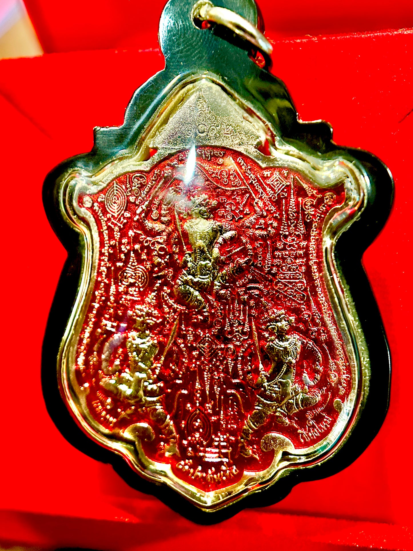 Kali/Shiva & Triple Hanuman (Red/Silver)