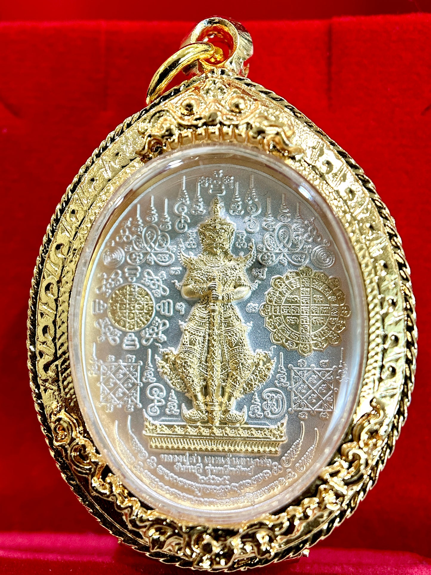 Tao Wessuwan & Garuda Divine Authority Amulet (Gold & Silver Edition)