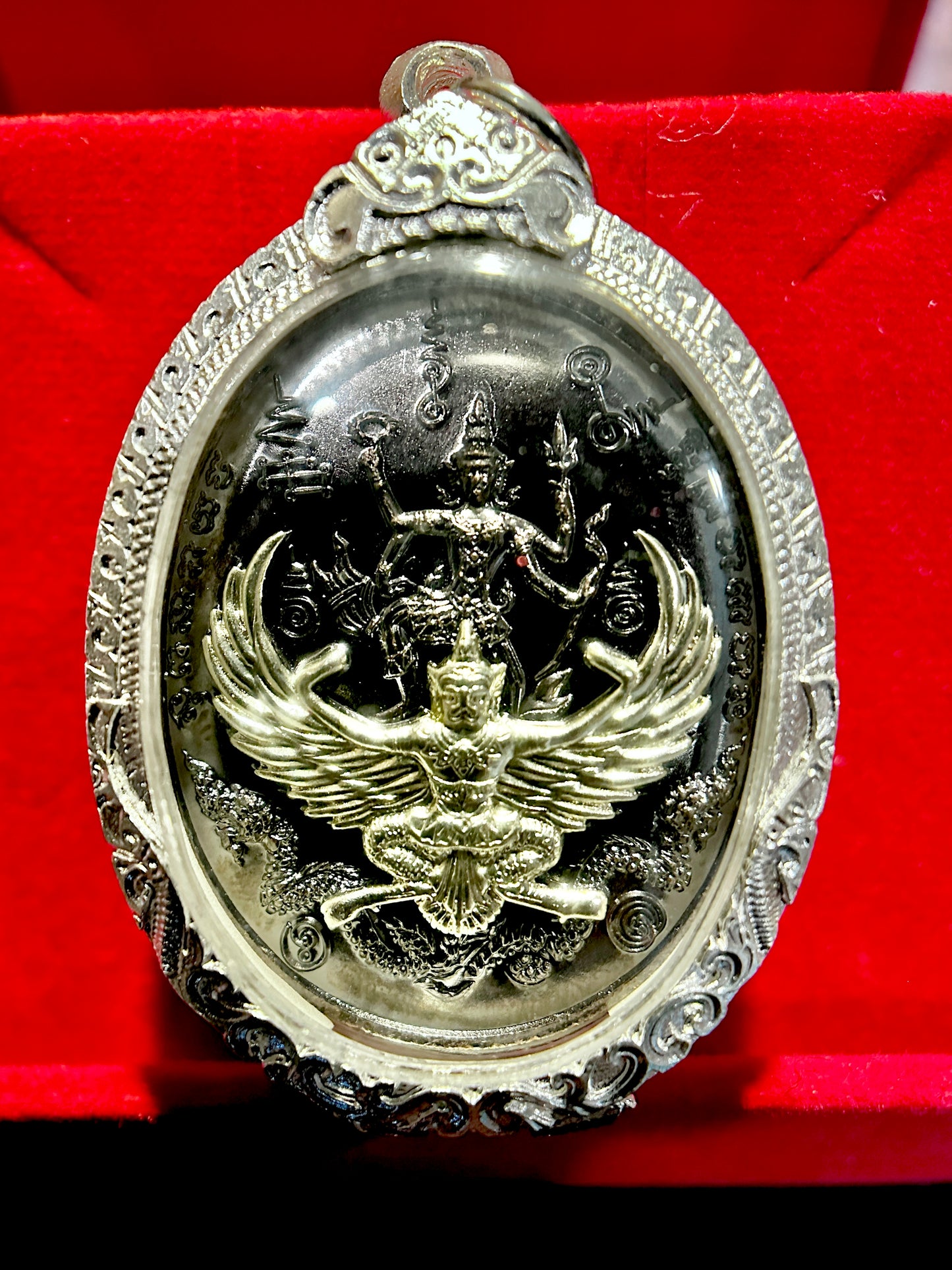 Phra Narai & Garuda with Rahu (Silver Guardian Edition)