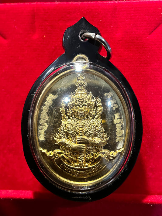 Golden Tao Wessuwan Guardian Amulet (Dual-Sided)