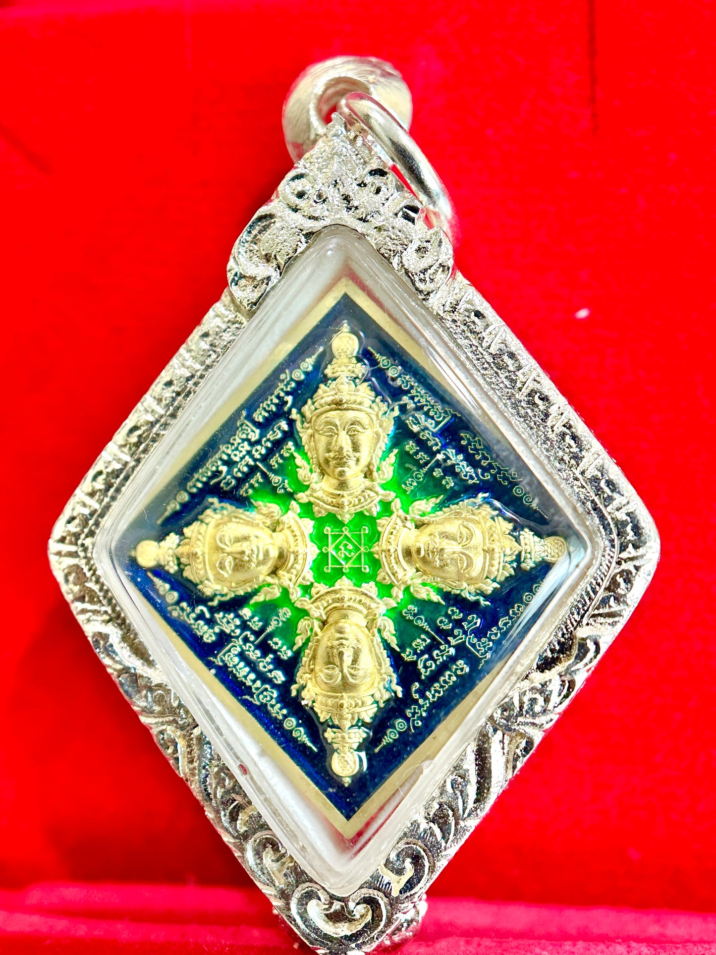 Phra Phrom Diamond Blessing Amulet (Emerald & Gold Edition)