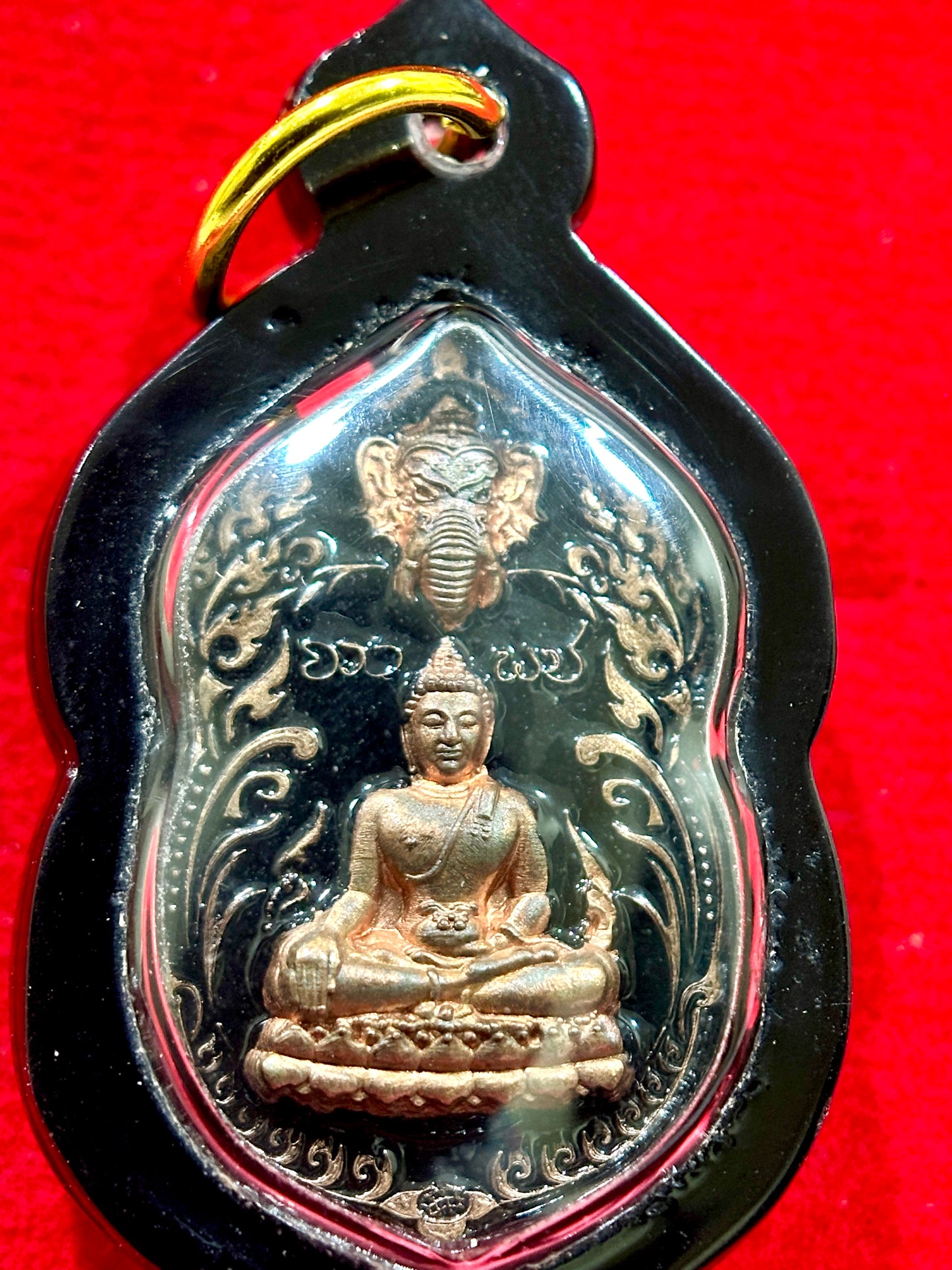 Seated Buddha Serenity Amulet (Black)