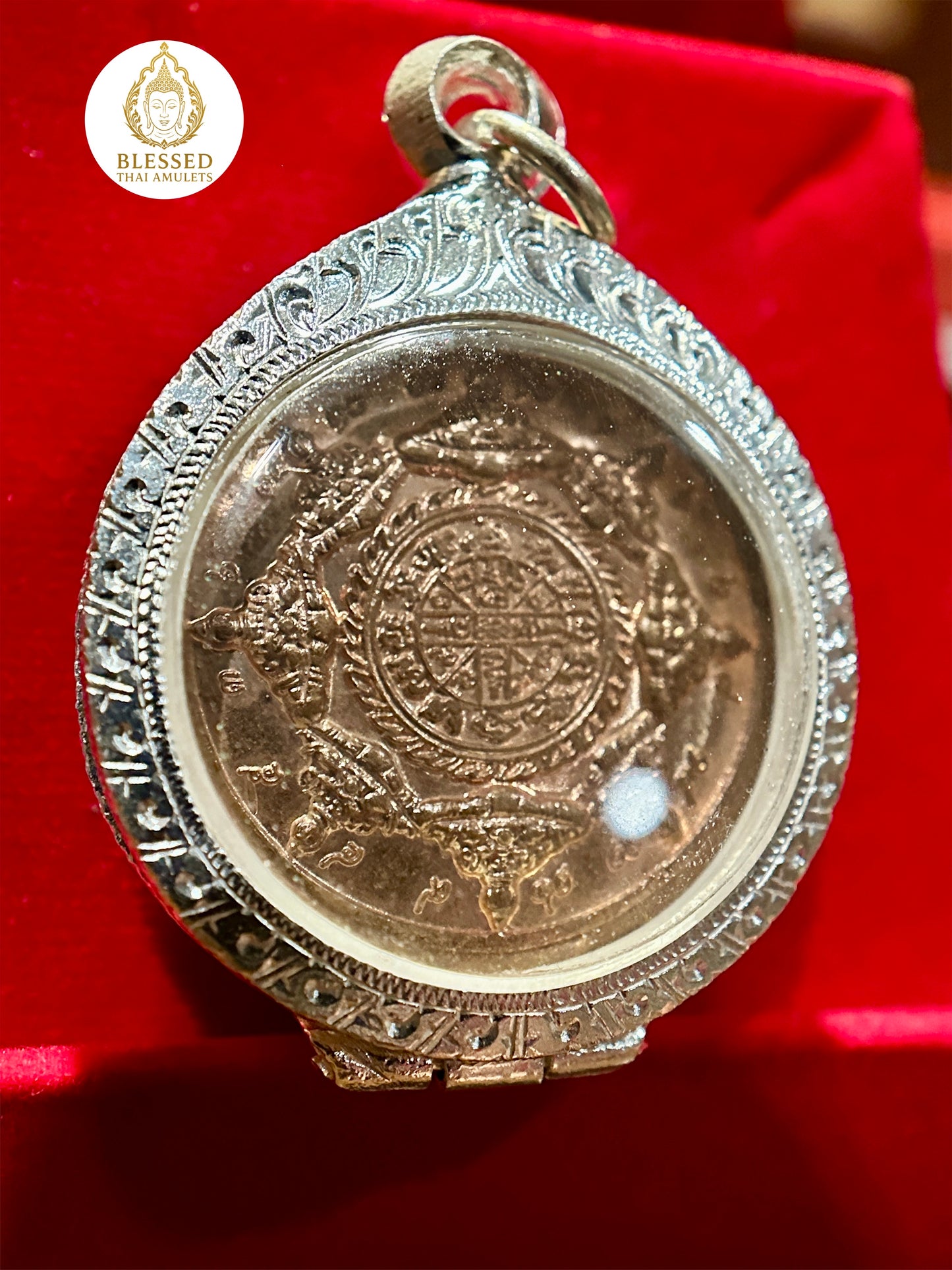 Naga-Protected Bodhisattva Amulet (Bronze)