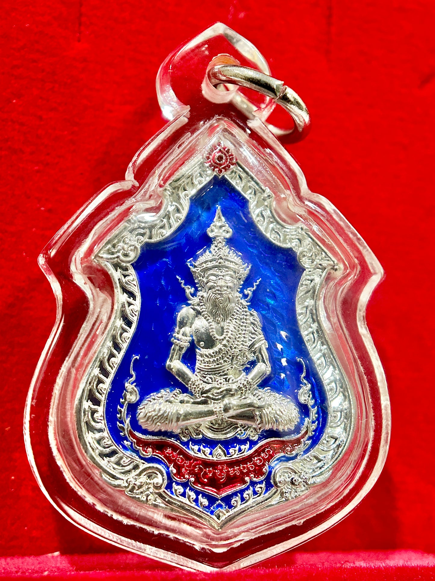 Lersi Ta Fai & Hanuman Riding Singha (Blue & Silver)