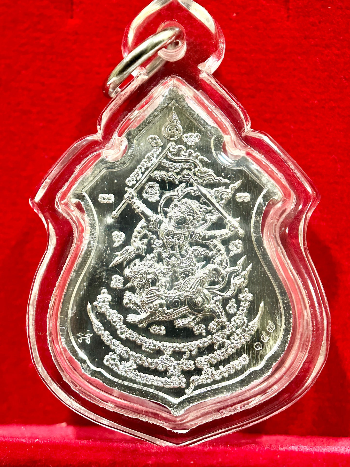 Lersi Ta Fai & Hanuman Riding Singha (Blue & Silver)