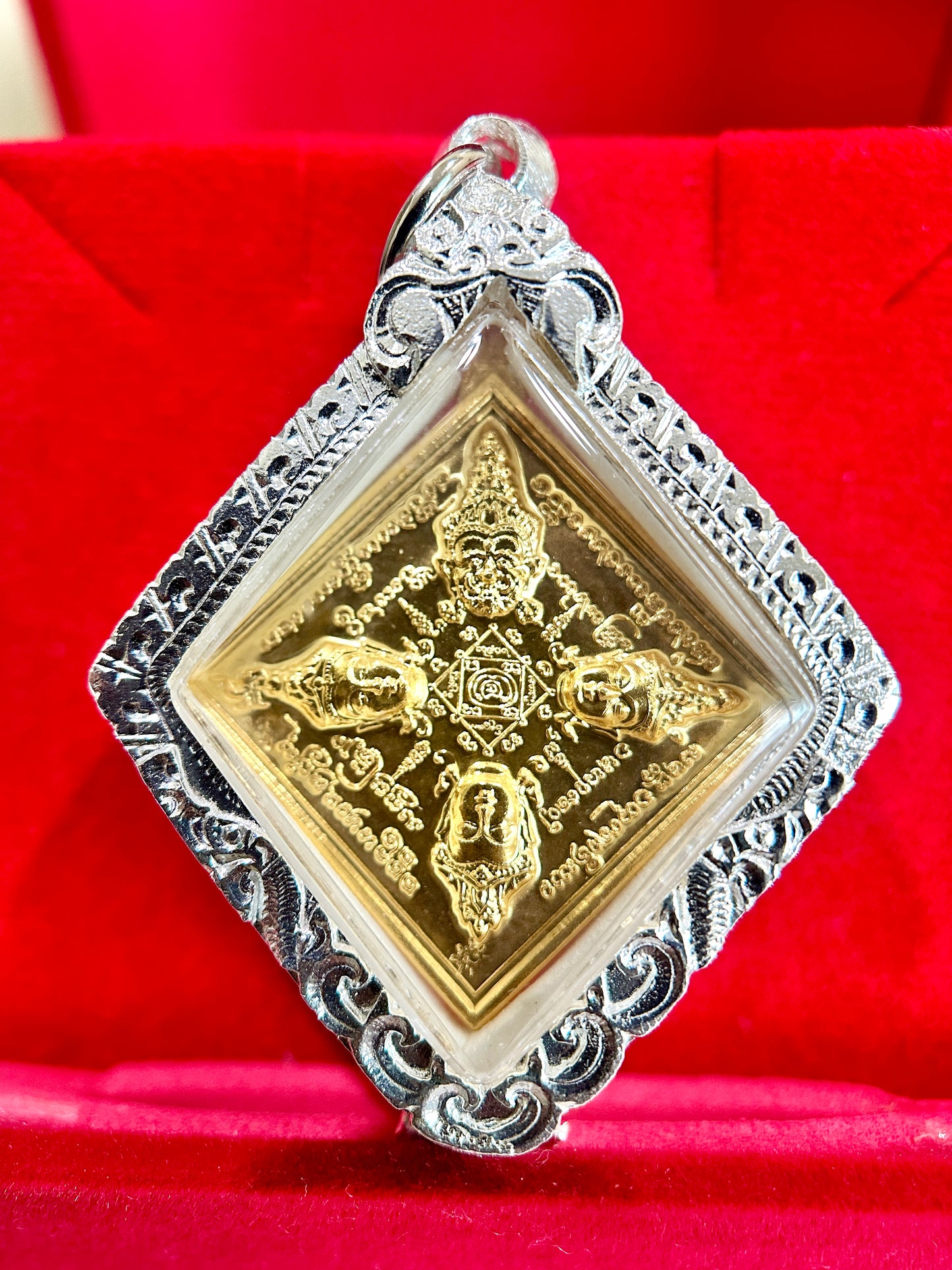 Phra Phrom & Naga Sacred Yantra (Gold)