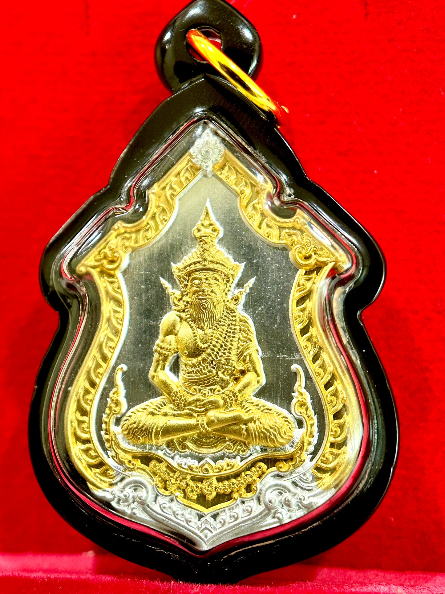 Lersi Ta Fai & Hanuman Riding Singha (Silver & Gold)