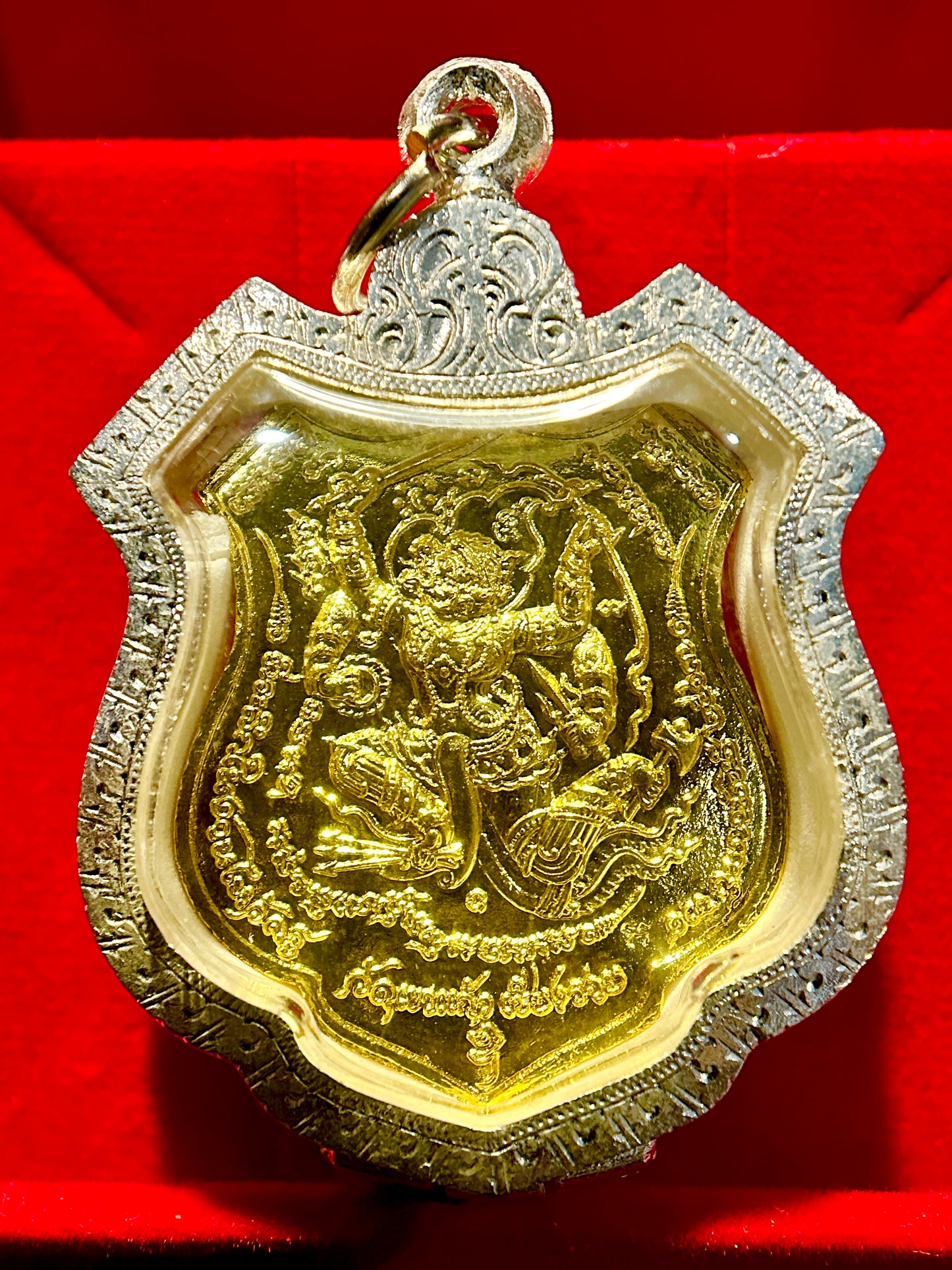 Lersi & Twin Singha • Hanuman Guardian Amulet (Emerald & Gold Edition)