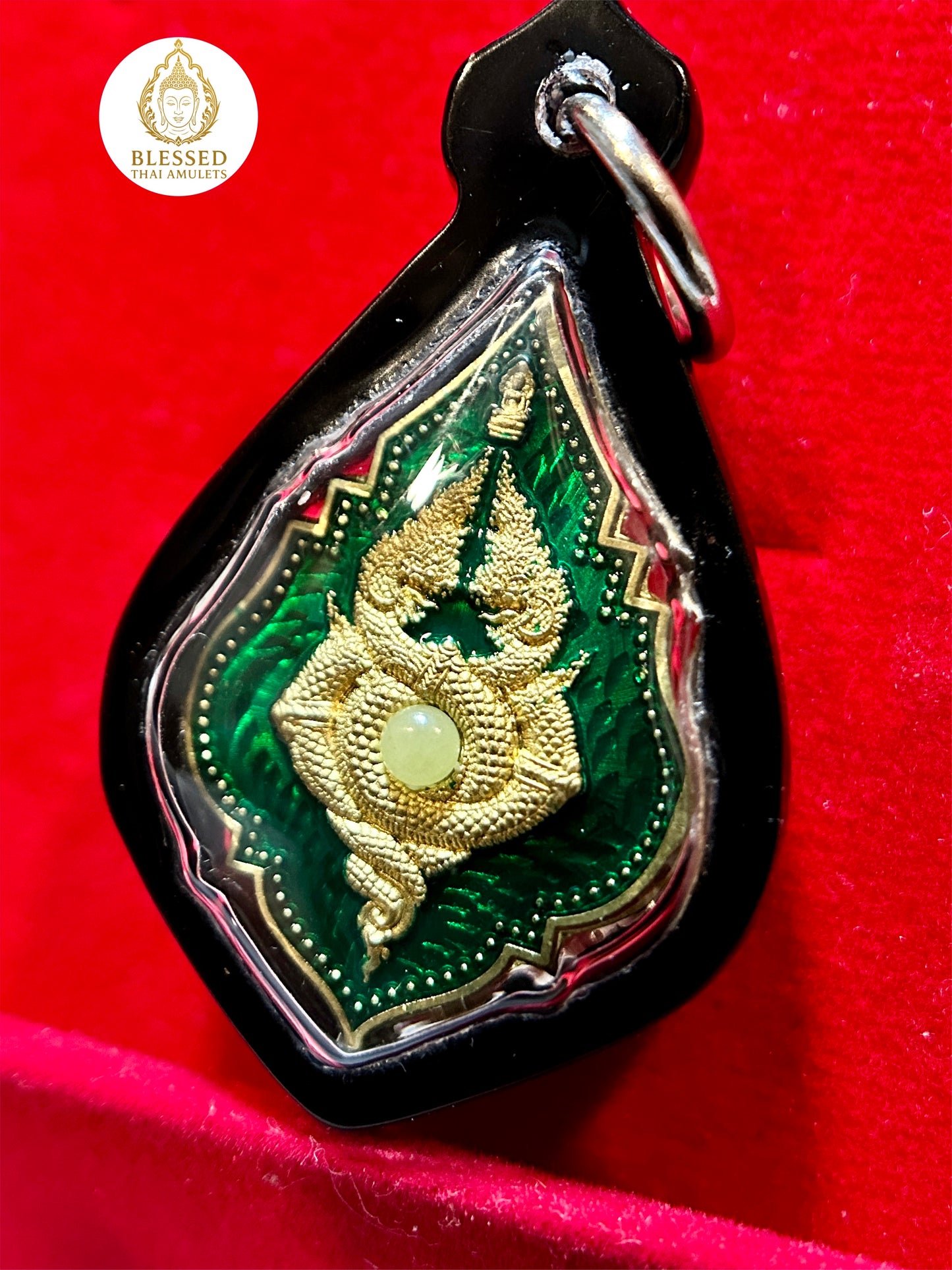 Twin Naga Eye of Protection (Green/Gold)
