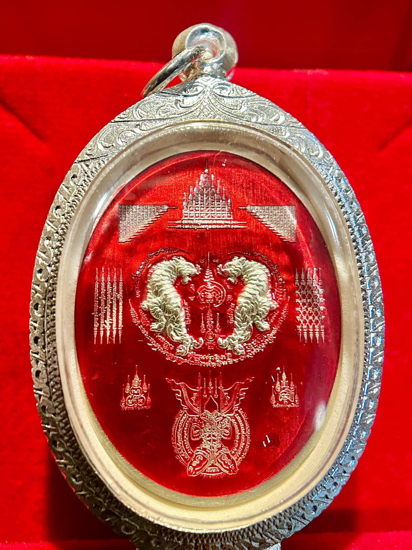 Nai Khanom Tom Signature Amulet (Red & Silver Edition)
