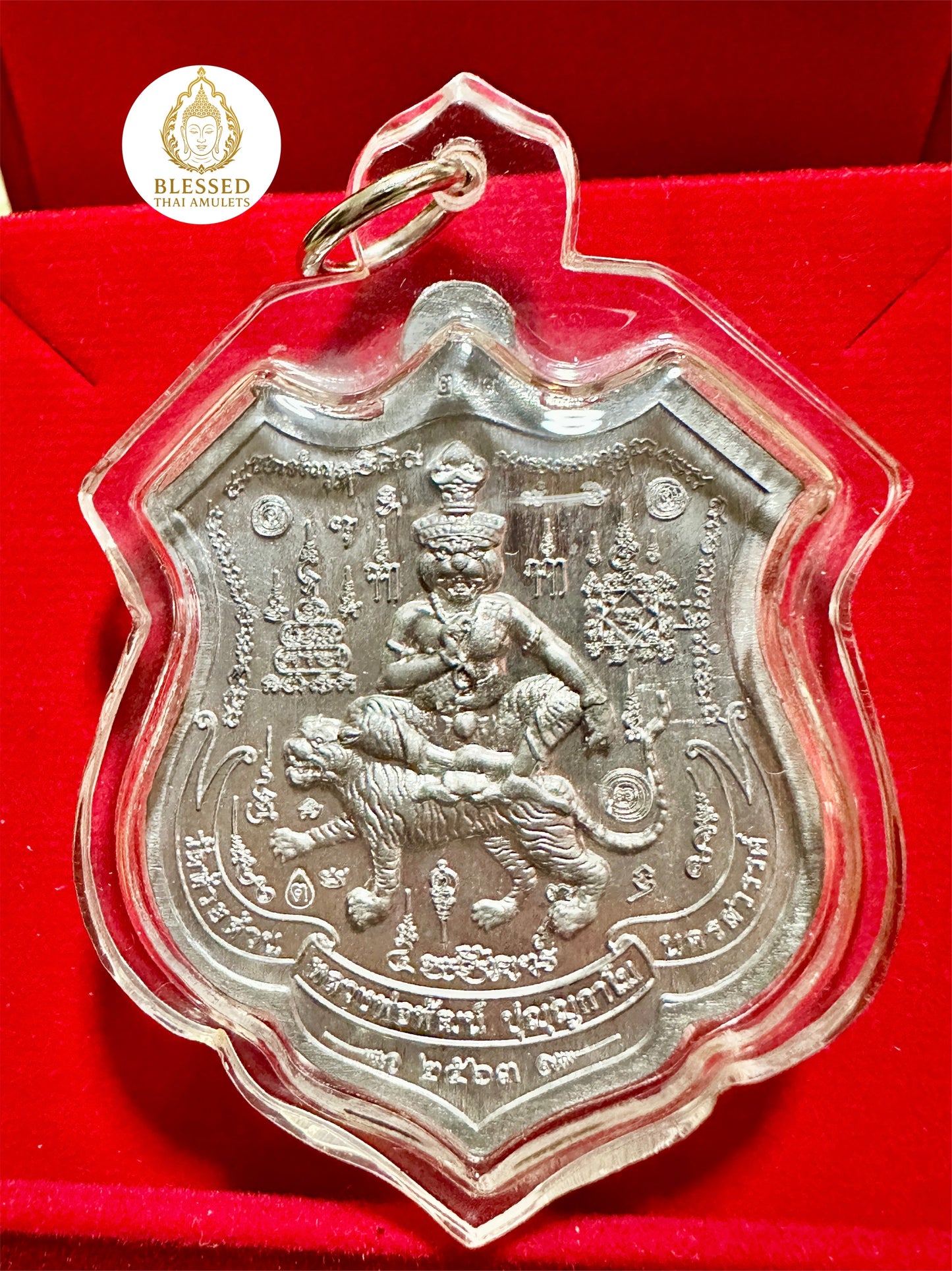 Luang Phor Phat & Tiger-Headed Lersi (Pink)
