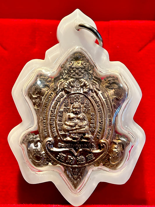 Monk of Fortune & Dragon of Power (Darkened Bronze Turtle)