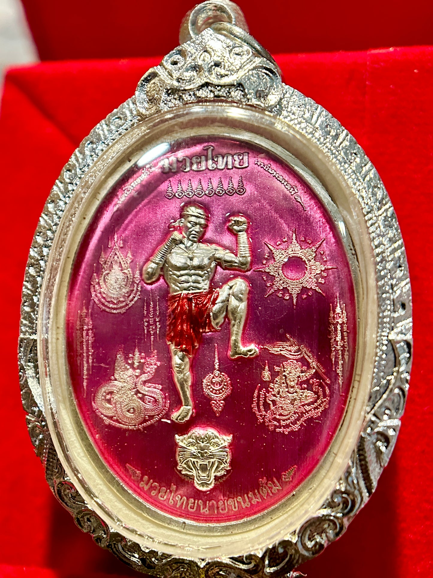 Nai Khanom Tom Signature Amulet (Pink & Silver Edition)