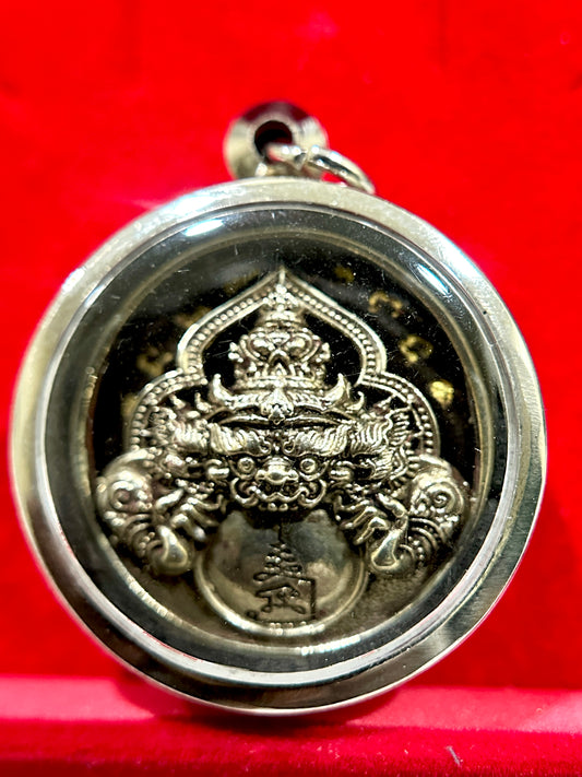 Rahu Devouring the Moon Zodiac Yantra Amulet