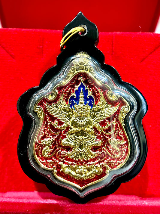 Garuda & Rahu Royal Crest (Red/Gold)
