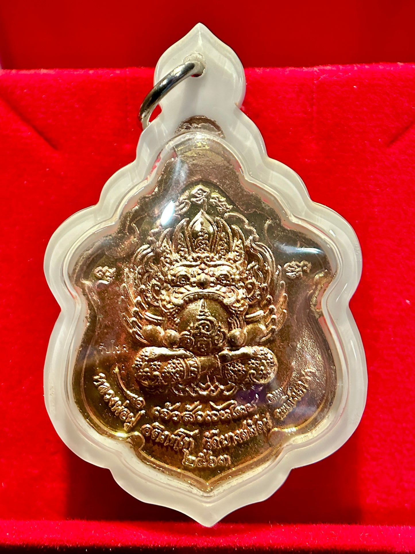 Garuda & Rahu Royal Crest Amulet (Blue/Red/Gold Edition)