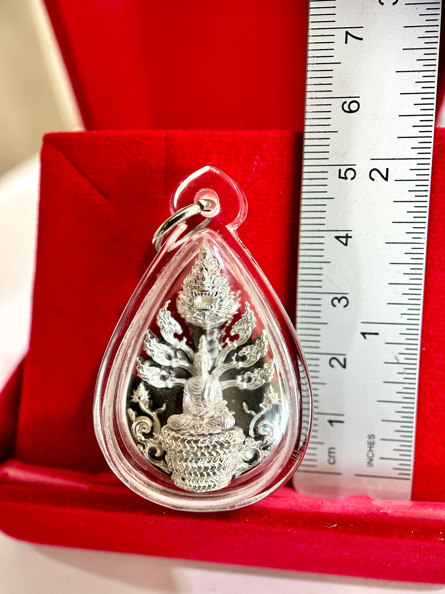 Kwan Liaw Lang Buddha & Naga Guardian Amulet (5cm)