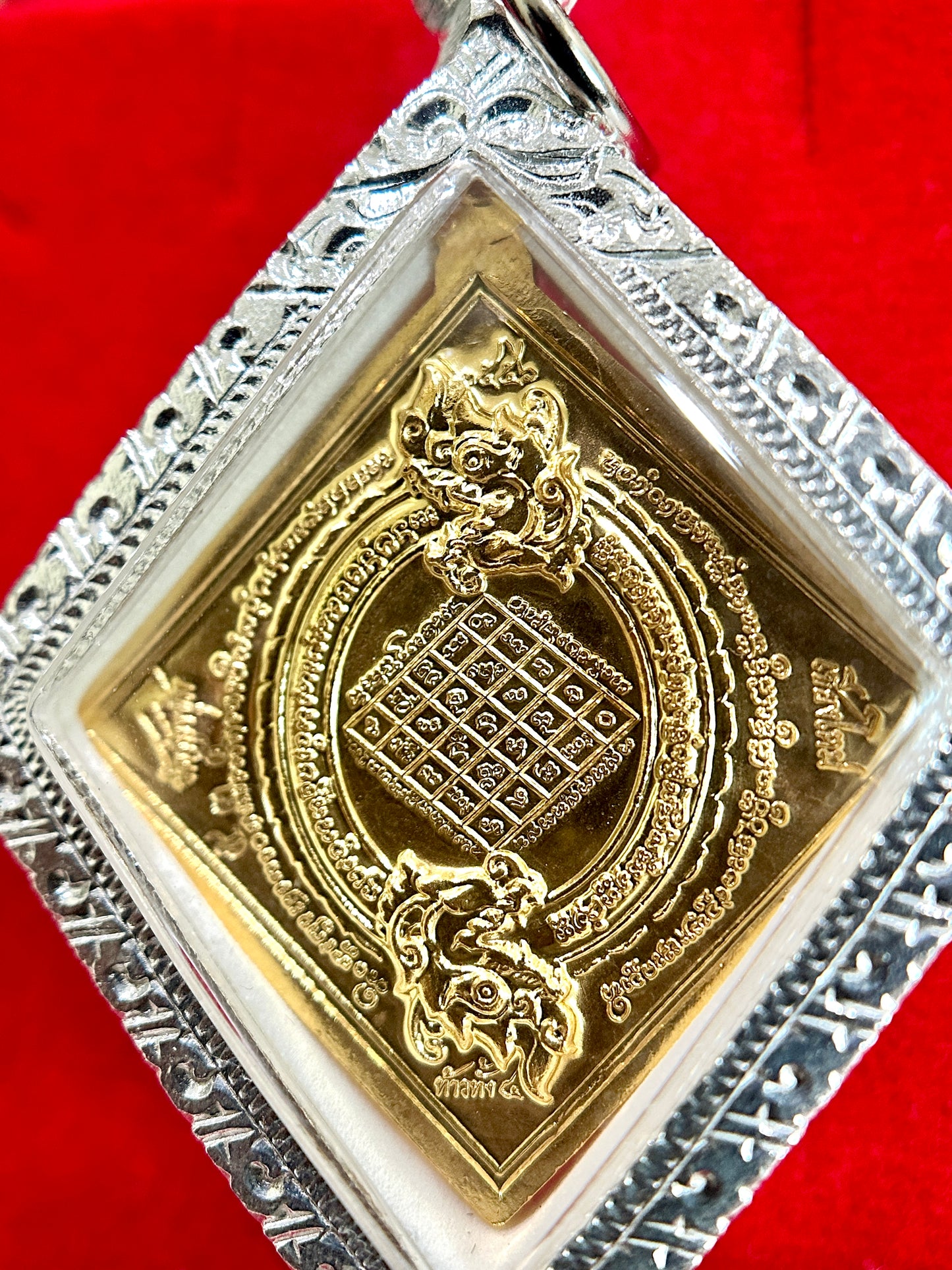Phra Phrom & Naga Sacred Yantra (Gold)