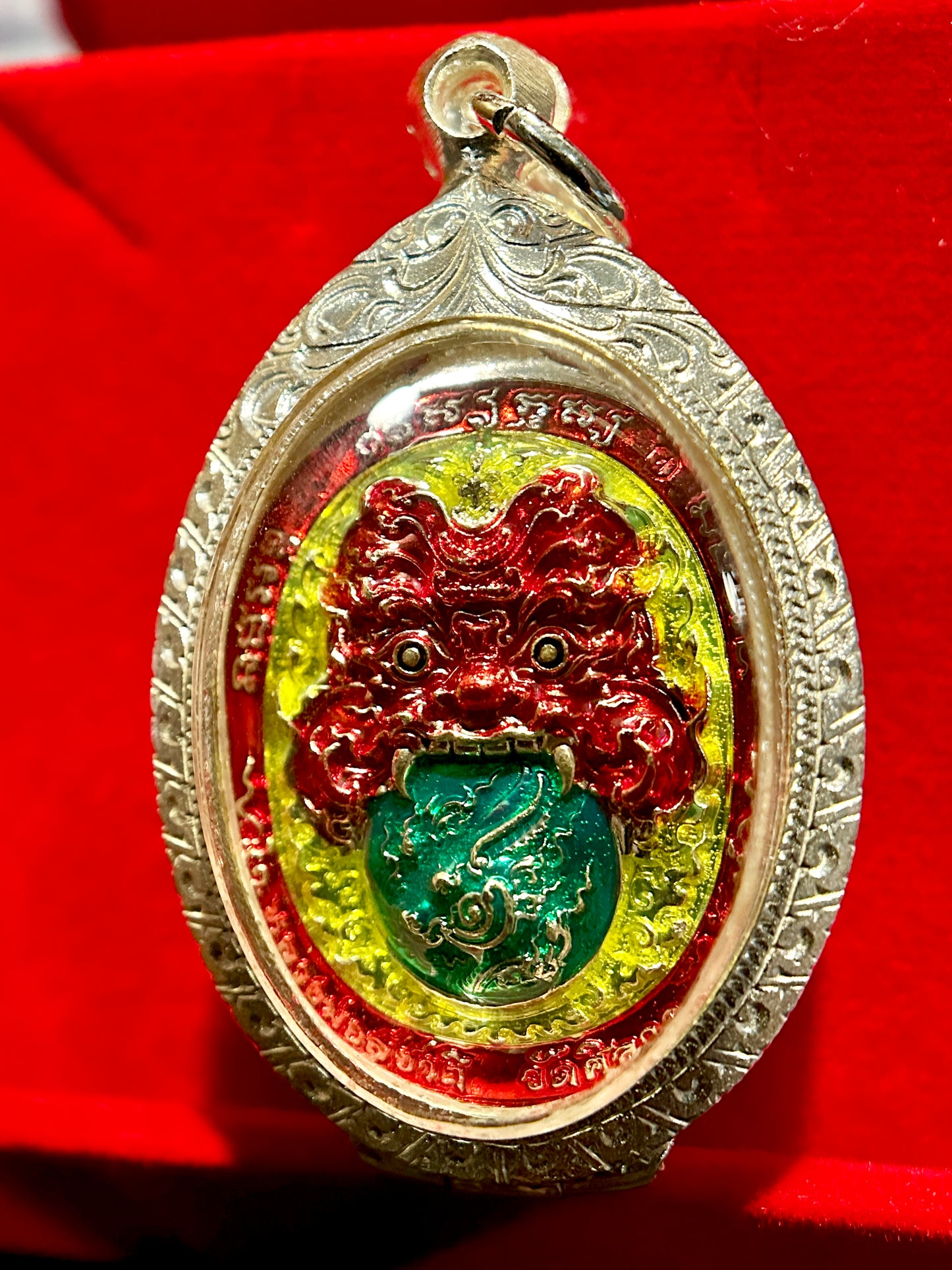 Silver Tao Wessuwan & Phra Rahu (Crimson Flame)