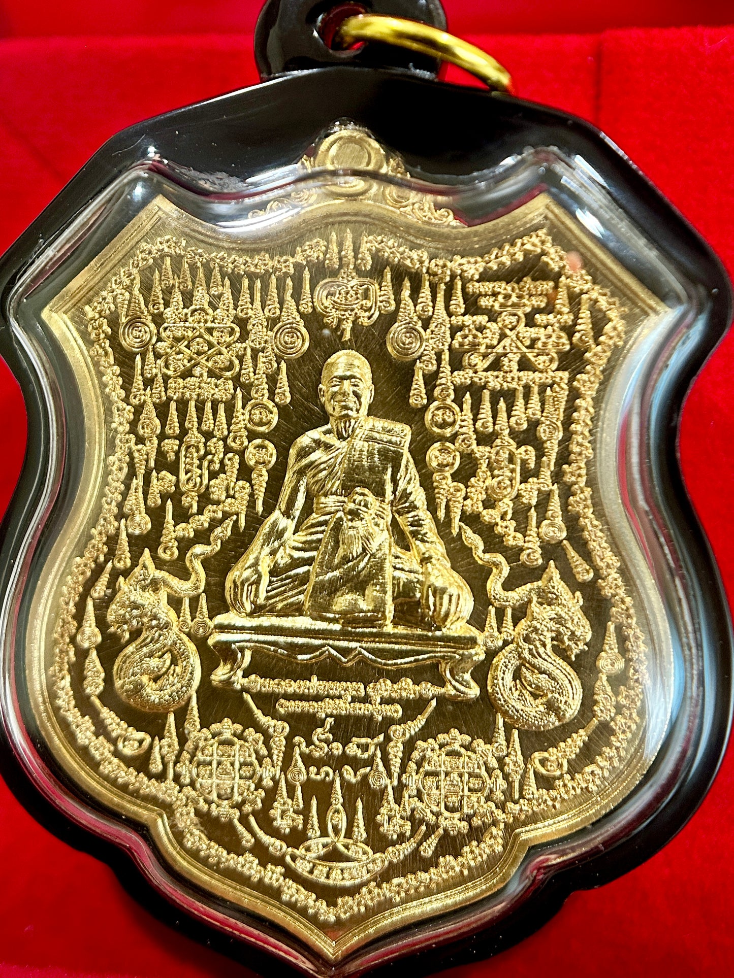 Nine Treasures Amulet - Luang Pho Nuan & Phra Pidta (Gold)