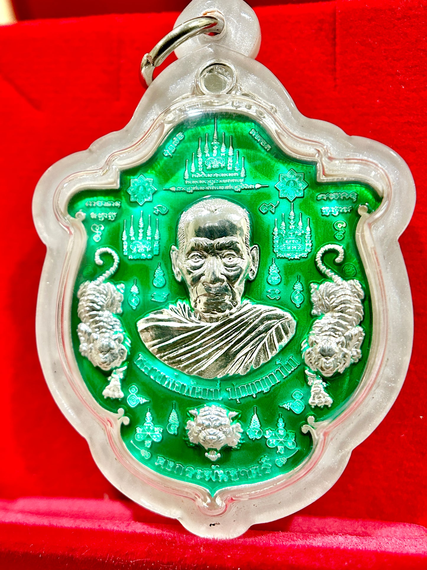 Luang Phor Phat Tiger Power Amulet (Jade & Silver Edition)