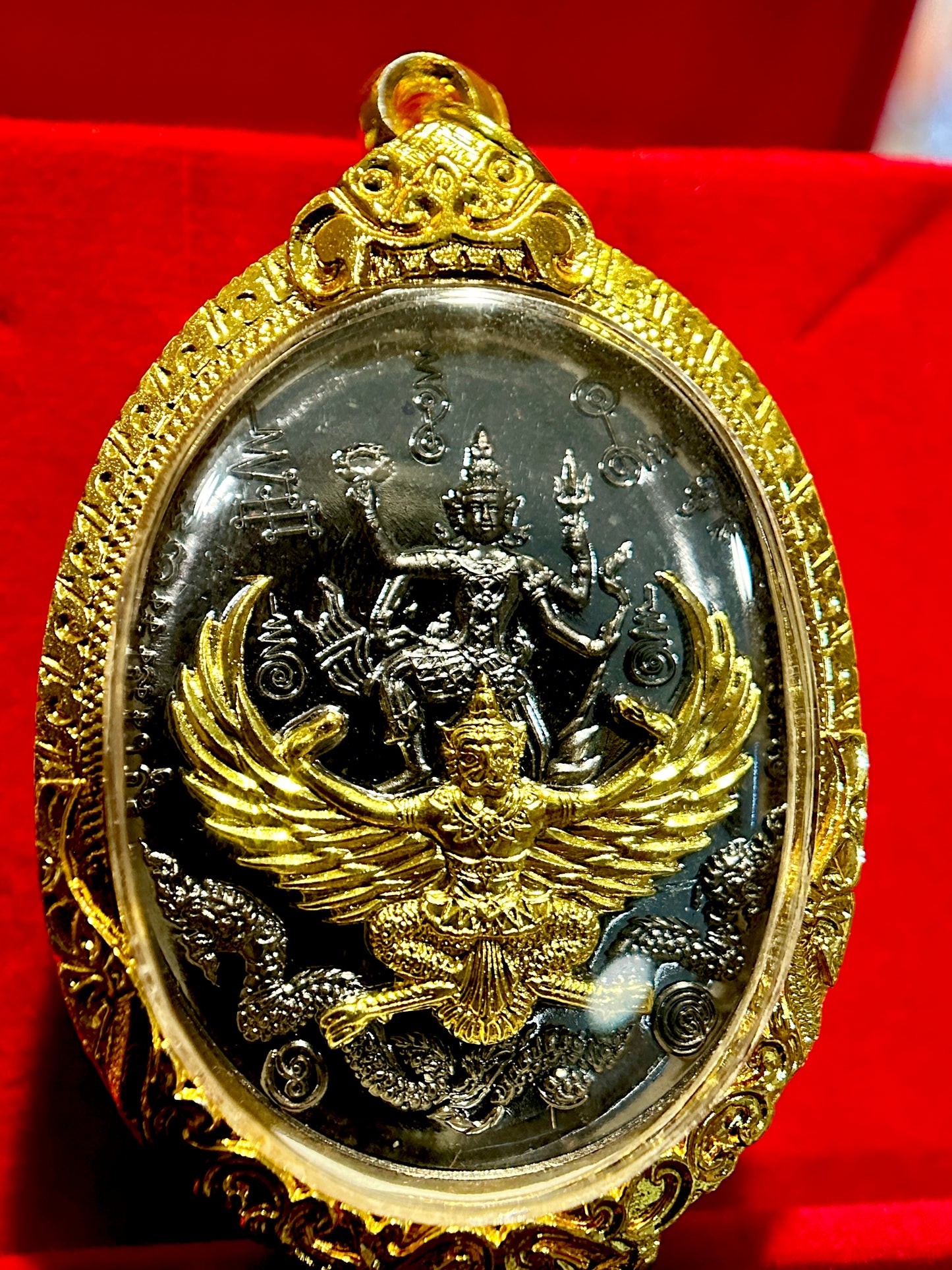Phra Narai & Garuda with Rahu (Gold Guardian Edition)