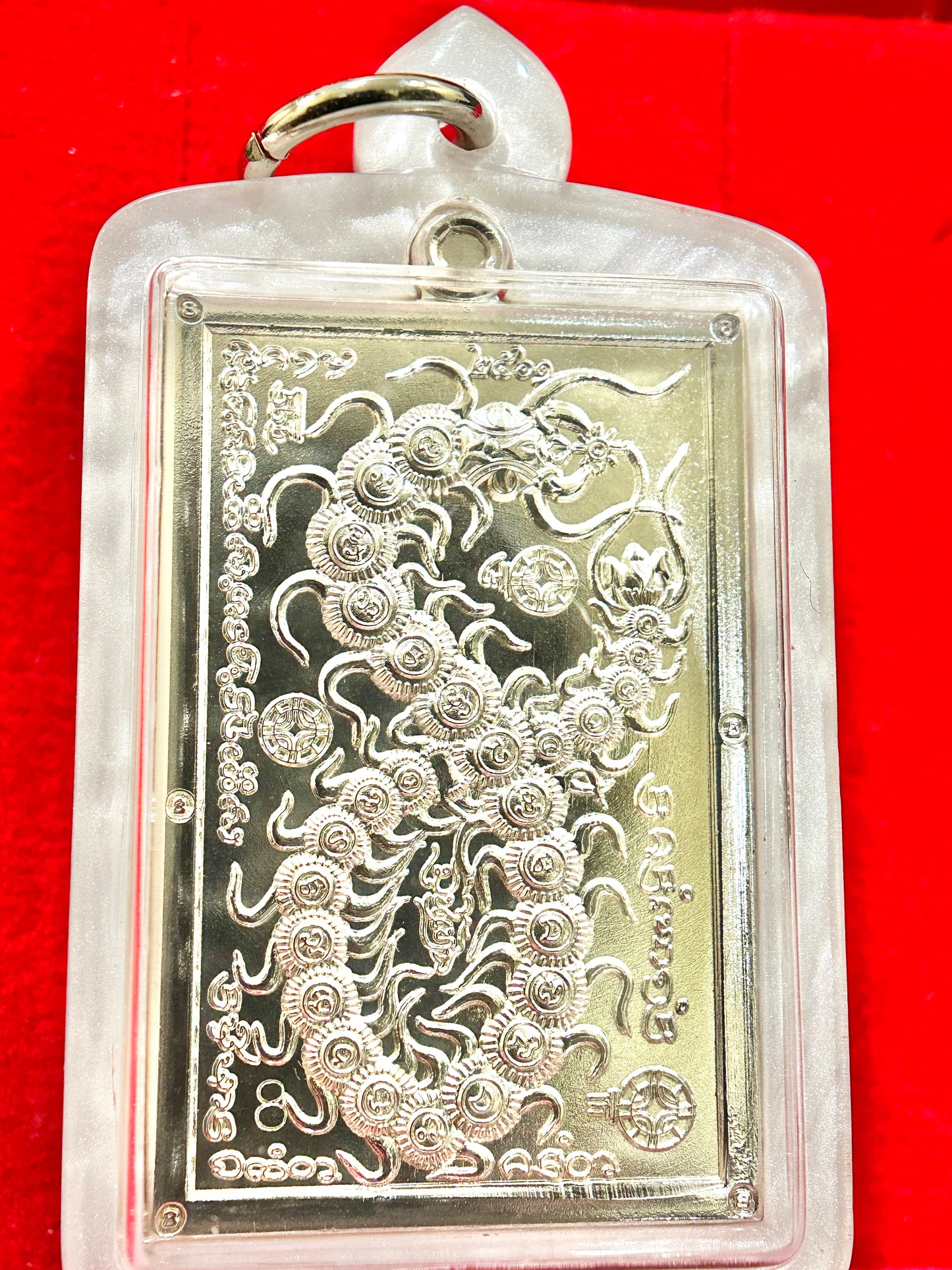 Silver Sacred Centipede Amulet (White Lava Edition)