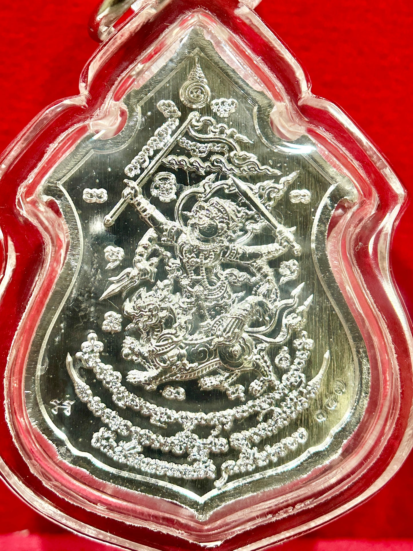 Lersi Ta Fai & Hanuman Riding Singha (Blue & Silver)