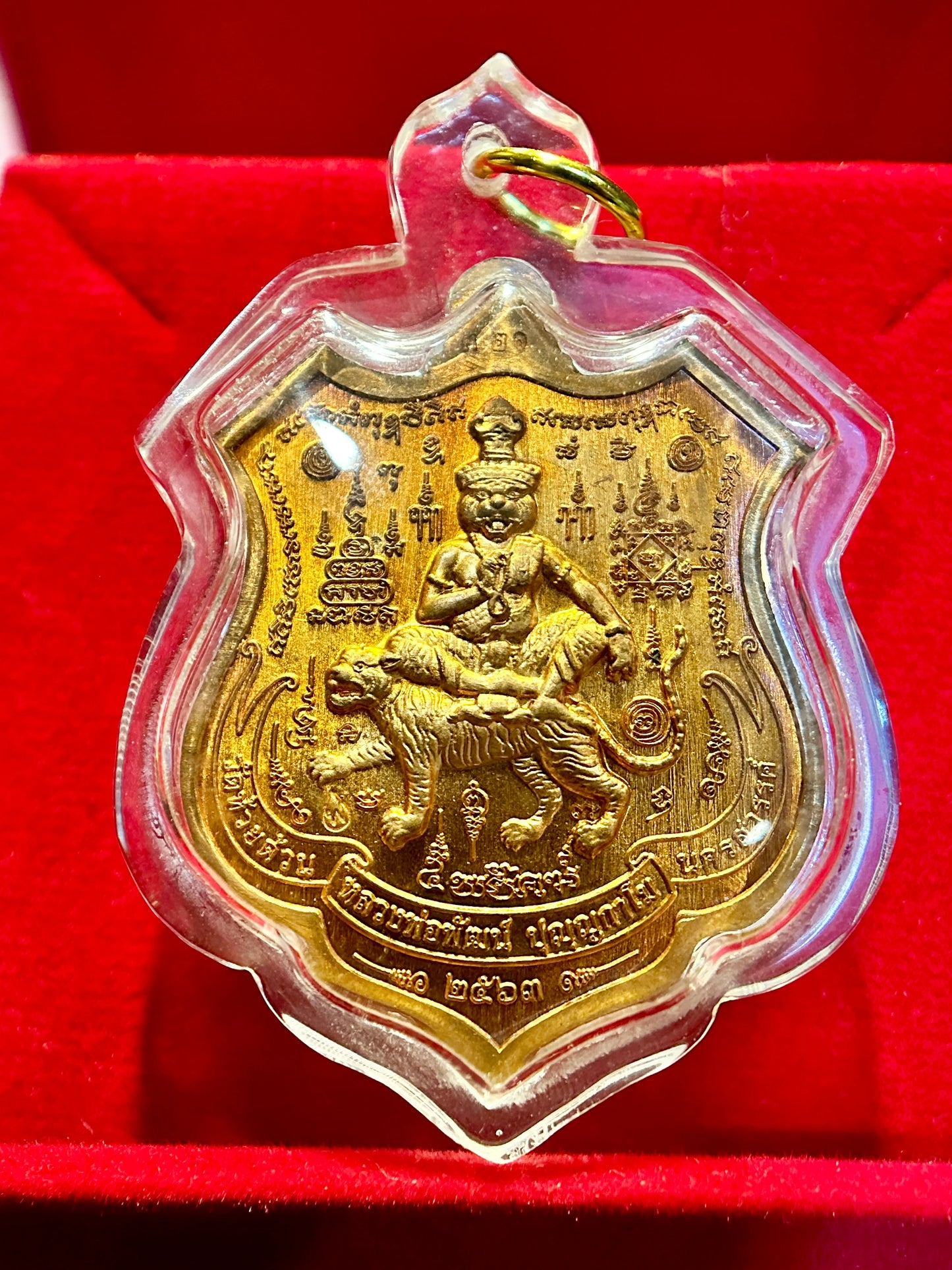 Luang Phor Phat & Tiger Headed Lersi (Green & Pink)