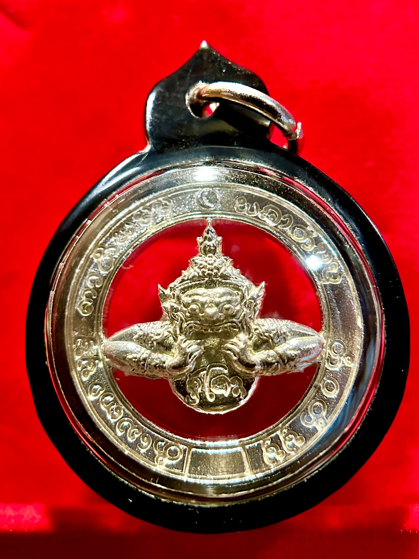 Silver Rahu Eclipse Guardian – Twin Inscription