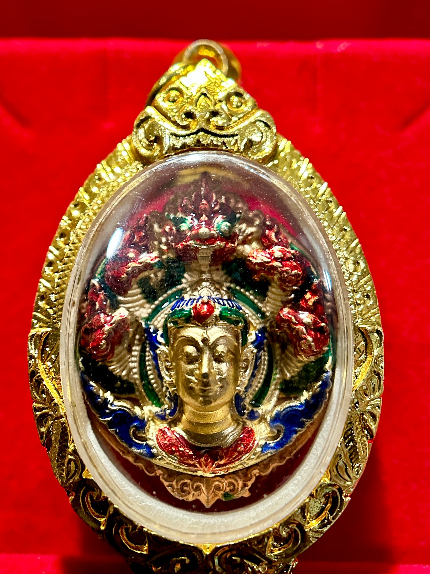 Phra Buddha 5-Head Naga & Phra Pidta Amulet
