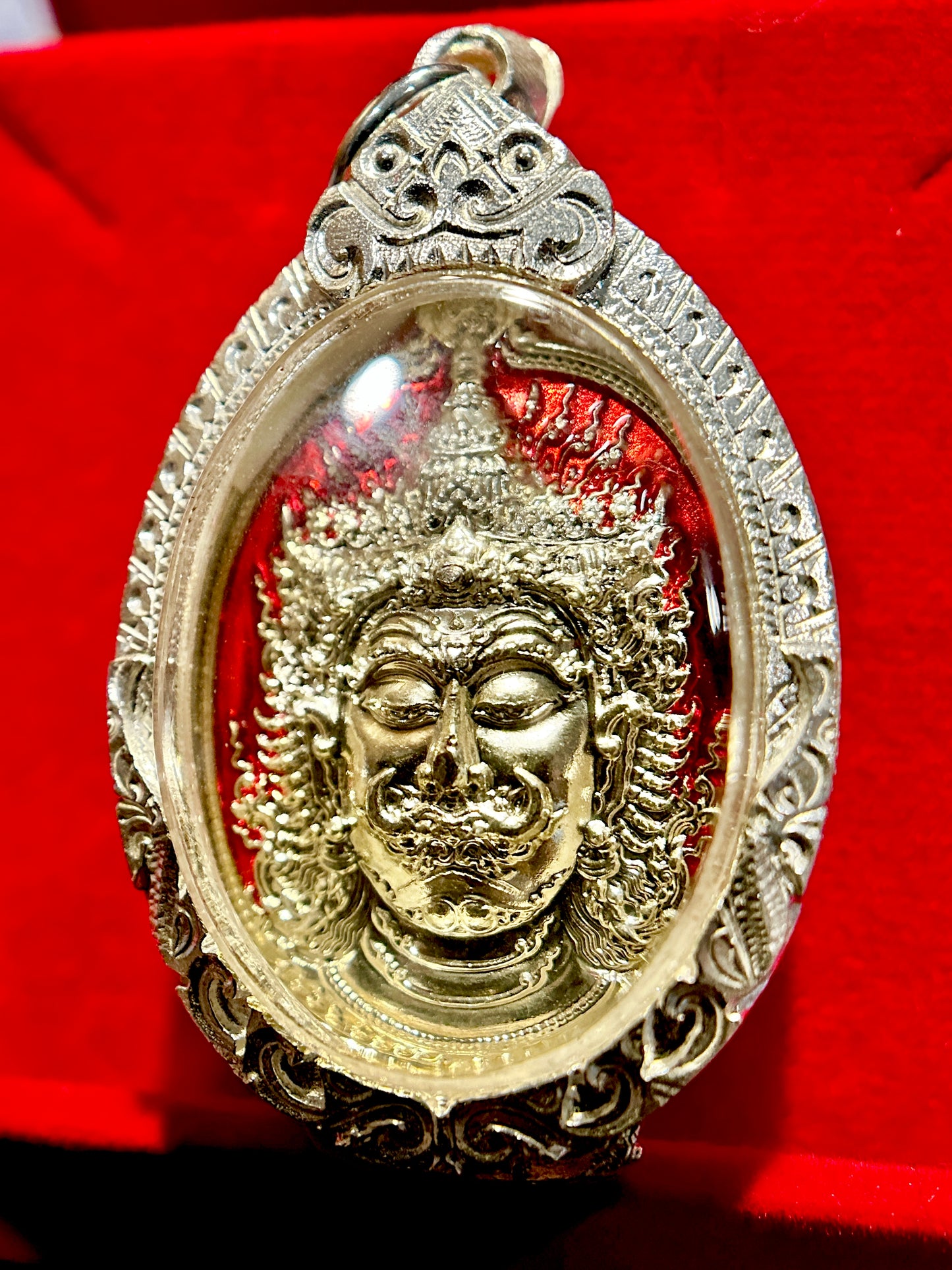 Silver Tao Wessuwan & Phra Rahu (Crimson Flame)