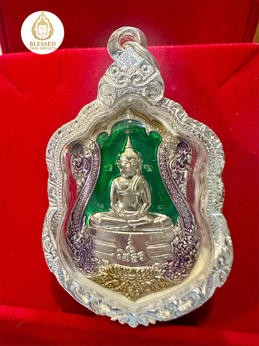 Buddha & Tao Wessuwan (Green Enamel)