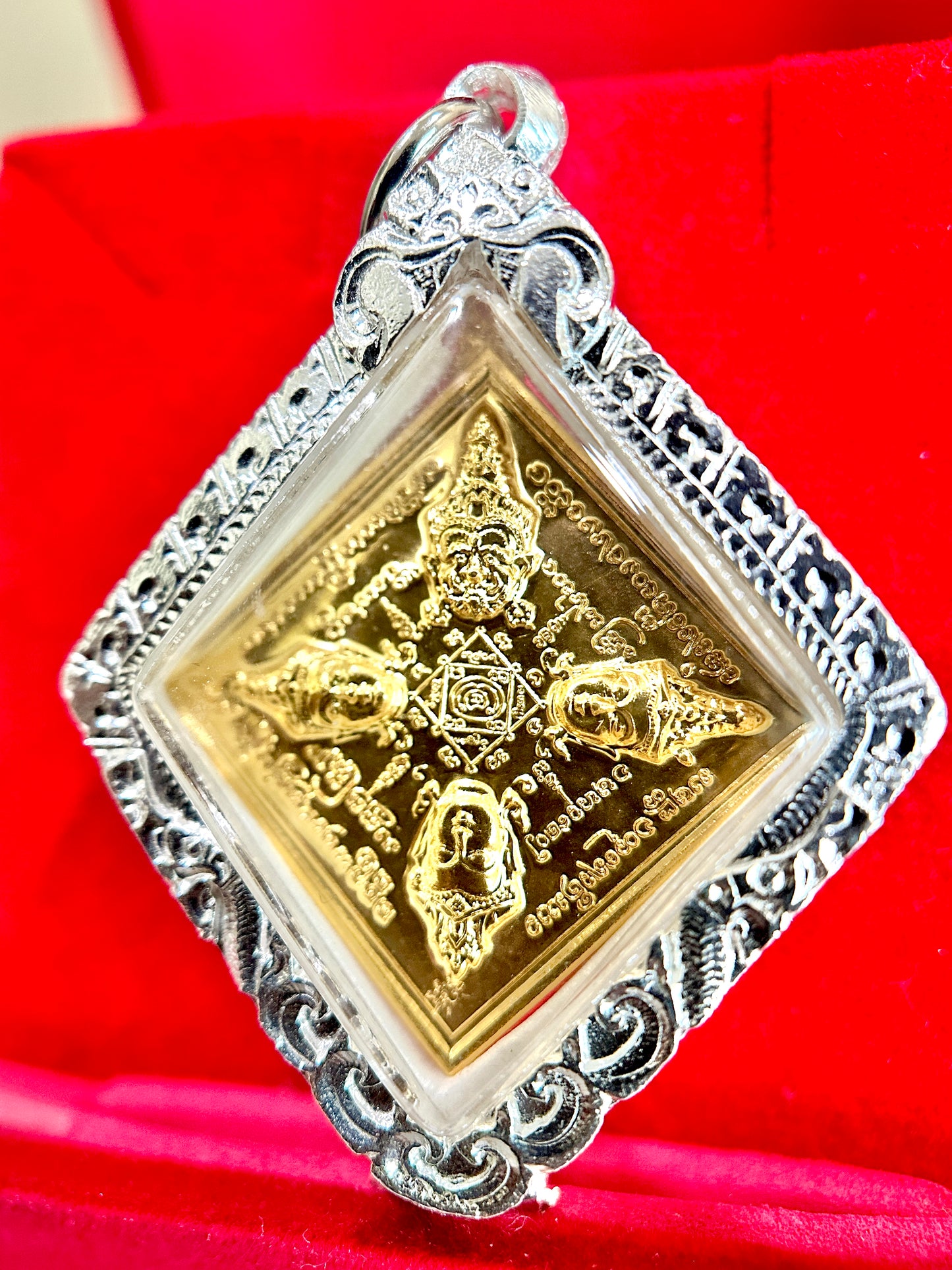 Phra Phrom & Naga Sacred Yantra (Gold)