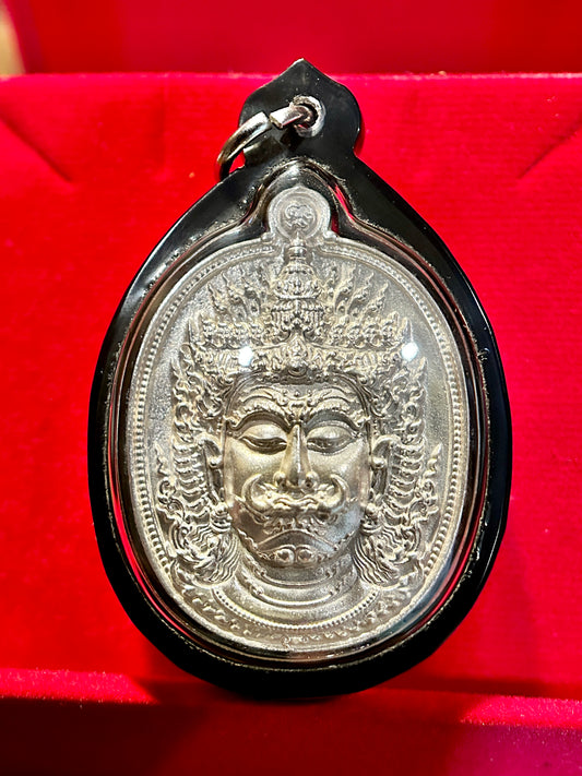 Silver Tao Wessuwan & Phra Rahu Amulet