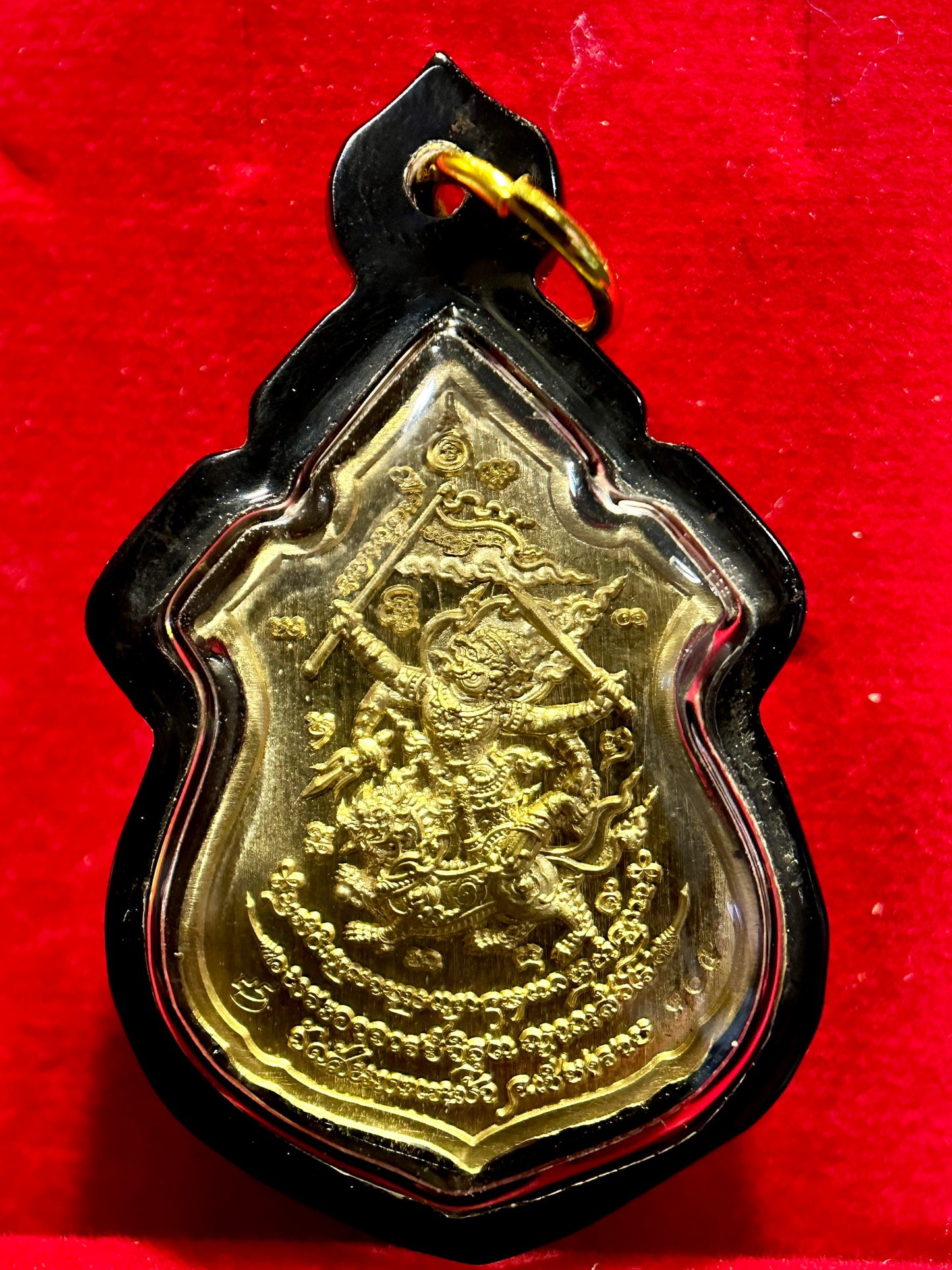 Lersi Ta Fai & Hanuman Riding Singha (Green & Gold)