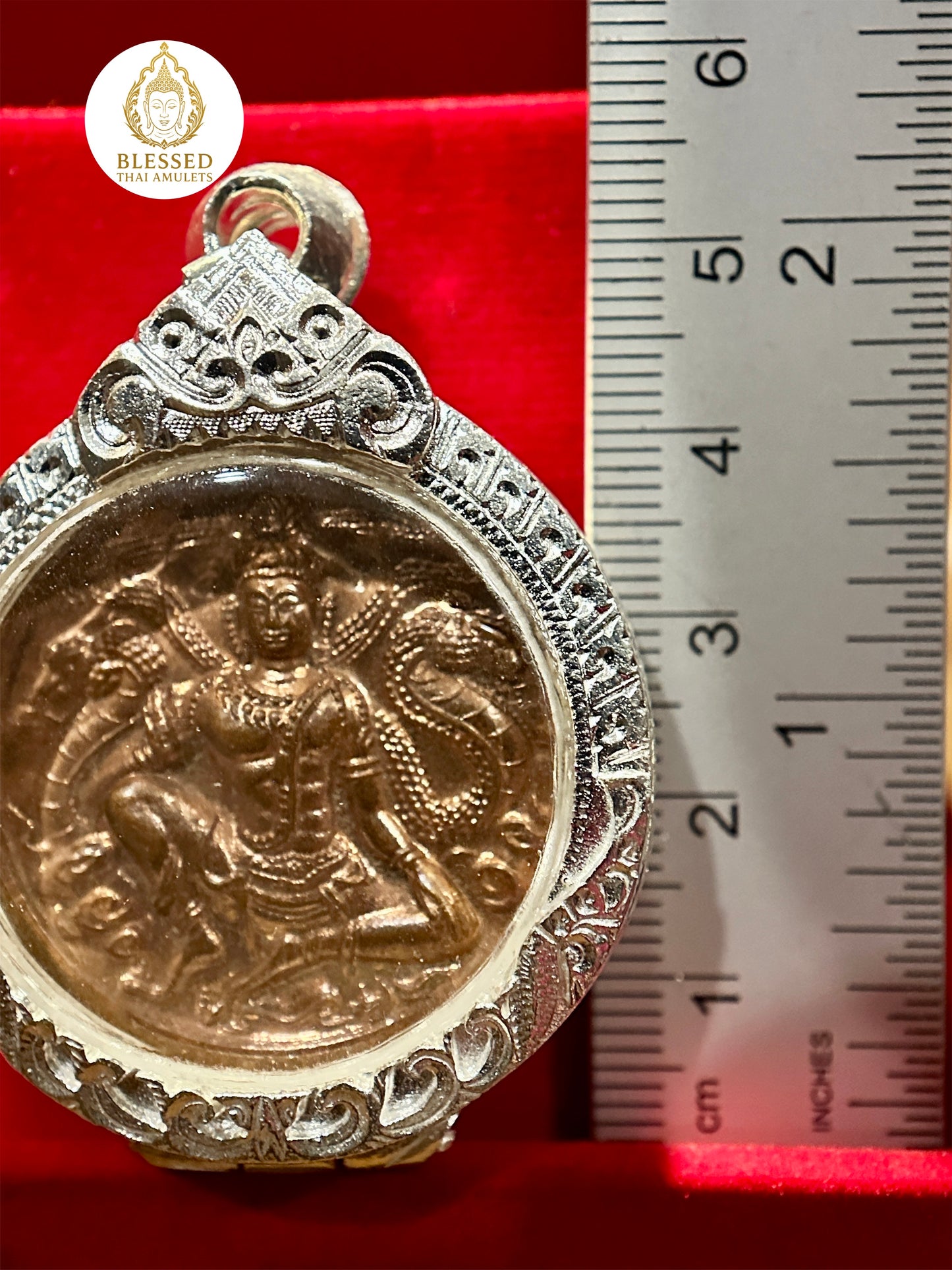 Naga-Protected Bodhisattva Amulet (Bronze)