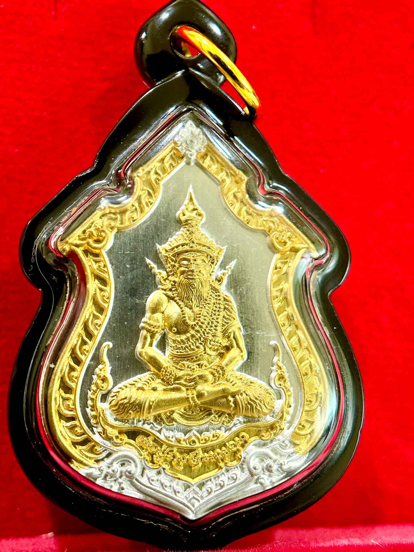 Lersi Ta Fai & Hanuman Riding Singha (Silver & Gold)