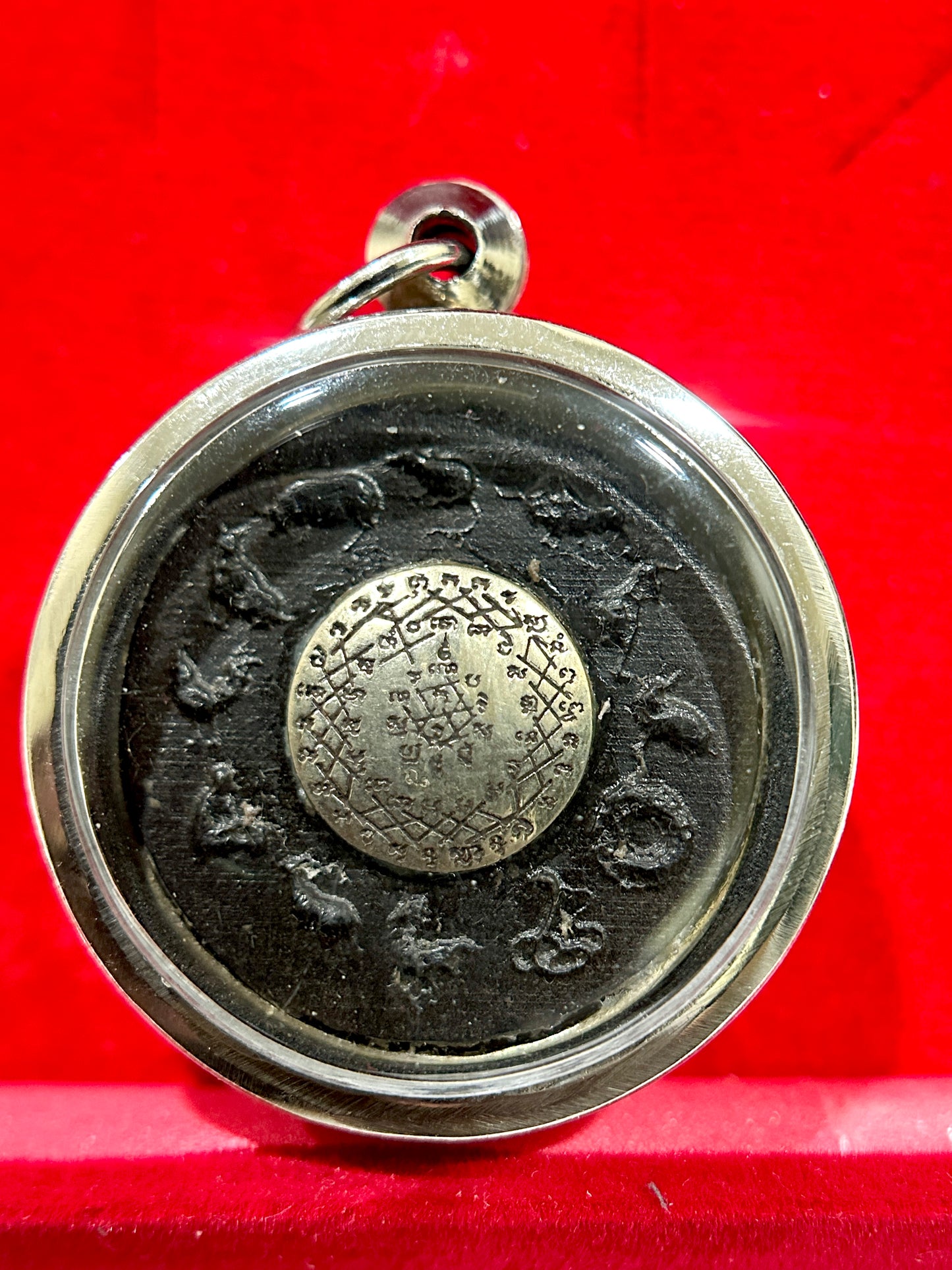 Rahu Devouring the Moon Zodiac Yantra Amulet