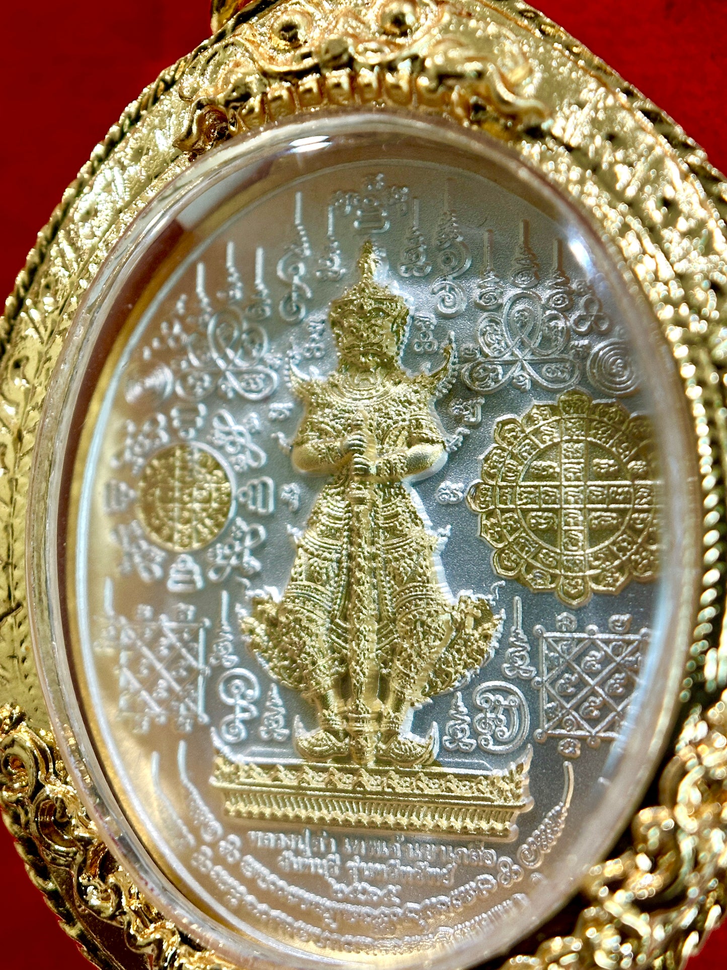 Tao Wessuwan & Garuda Divine Authority Amulet (Gold & Silver Edition)