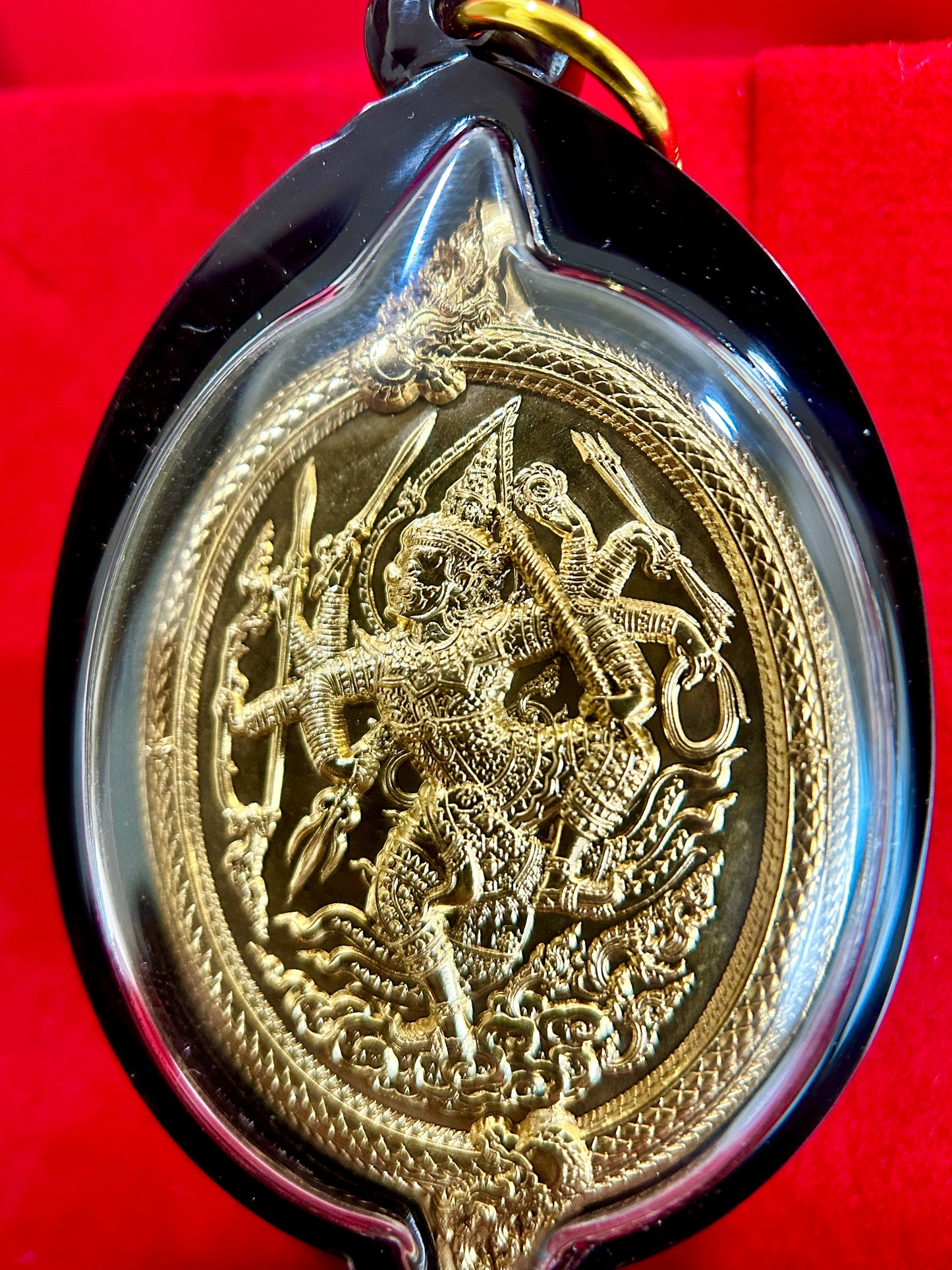 Tao Wessuwan with Naga-Encircled Yantra (Gold)